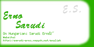 erno sarudi business card